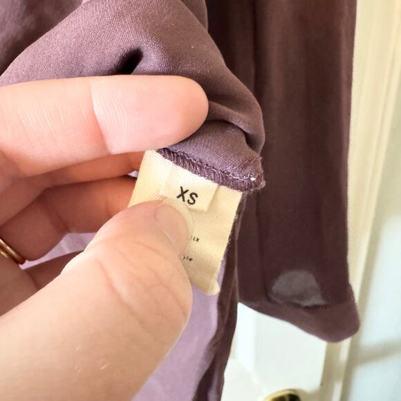 L'Agence Rita Drape Silk Blouse in Mulberry Purple - Picture 5 of 7